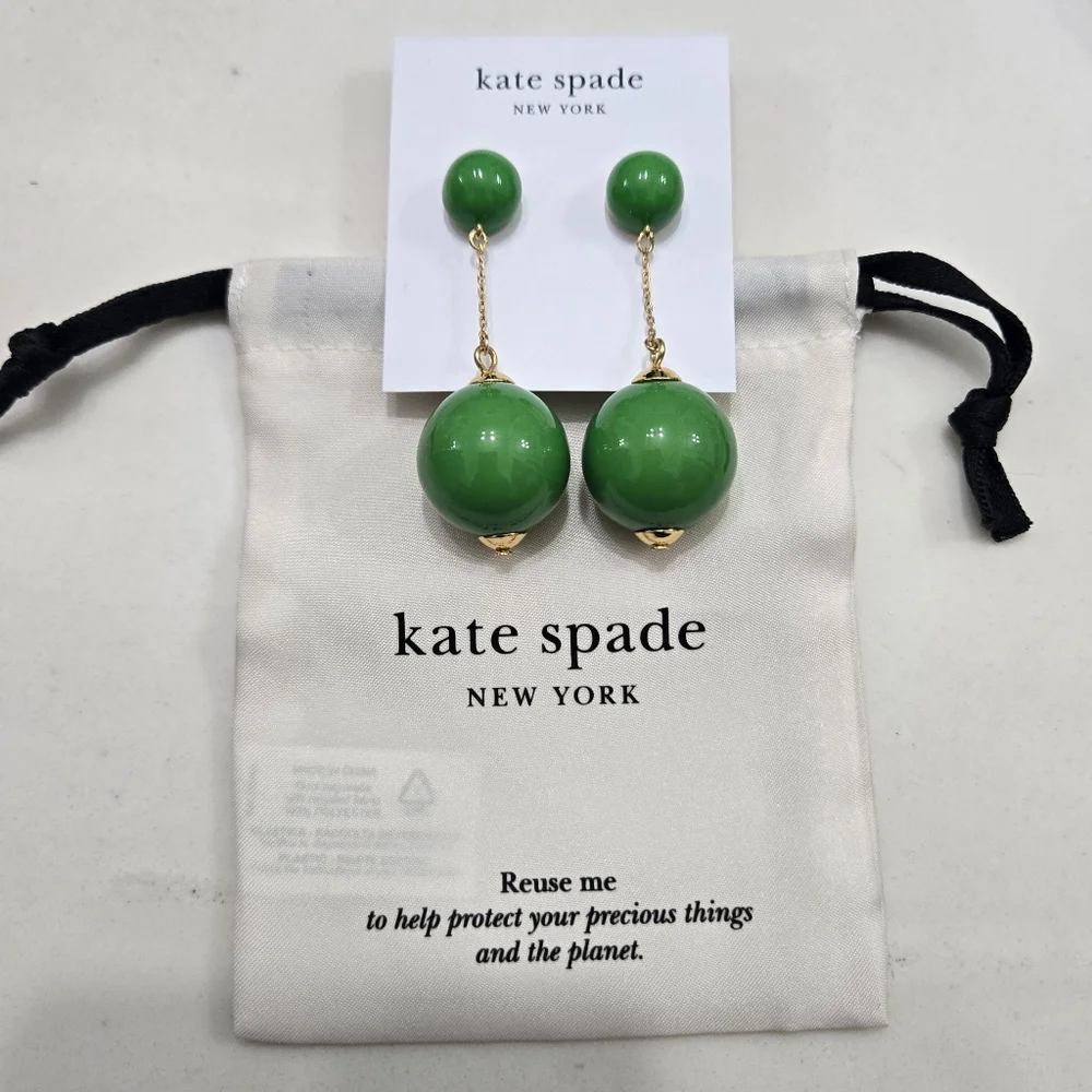 Ball Linear Earrings - Picture 4 of 5